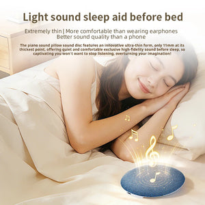 Bluetooth 6.0 Pillow Speaker for Sleeping, Ultra-Thin under Pillow Sound Machine with White Noise Hifi Stereo Audio
