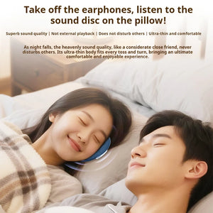 Bluetooth 6.0 Pillow Speaker for Sleeping, Ultra-Thin under Pillow Sound Machine with White Noise Hifi Stereo Audio