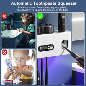 Portable Toothbrush Sterilizer Wireless Toothbrush UV Sterilization Rechargeable Wall Mounted Electric Toothbrush Dryer Holder
