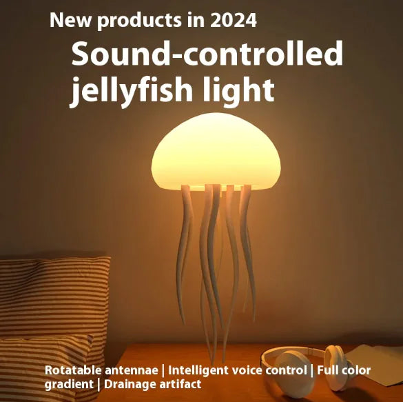 Sound-Controlled Jellyfish Mood Lamp – Mesmerizing LED Ambient Lig