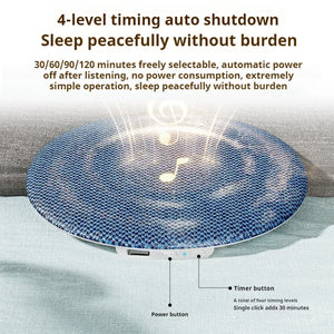 Bluetooth 6.0 Pillow Speaker for Sleeping, Ultra-Thin under Pillow Sound Machine with White Noise Hifi Stereo Audio