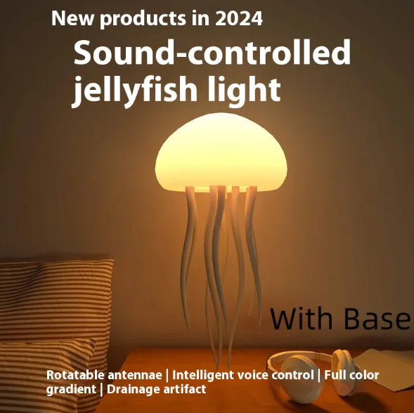 Sound-Controlled Jellyfish Mood Lamp – Mesmerizing LED Ambient Lig