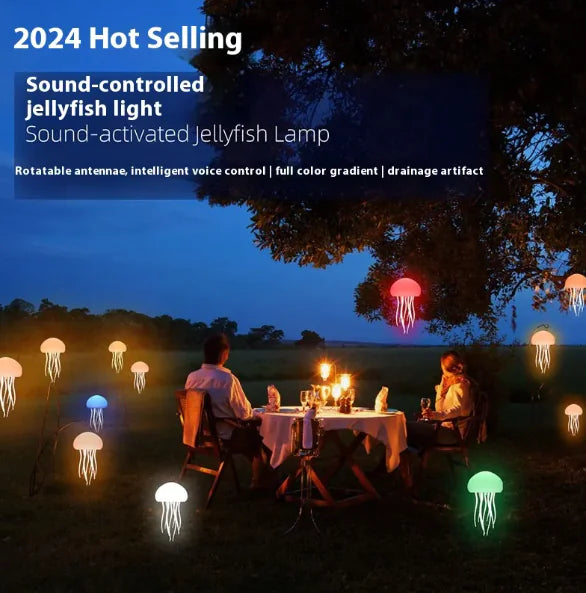 Sound-Controlled Jellyfish Mood Lamp – Mesmerizing LED Ambient Lig